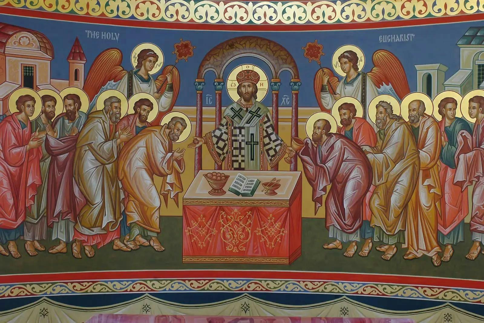 Christ communing His apostles